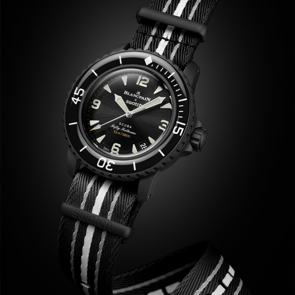SWATCH Men FIFTY FATHOMS Black Watch SO35B400