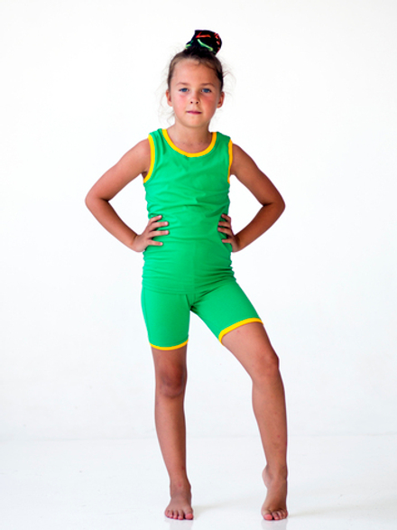 Топ и шорты "Зеленый""