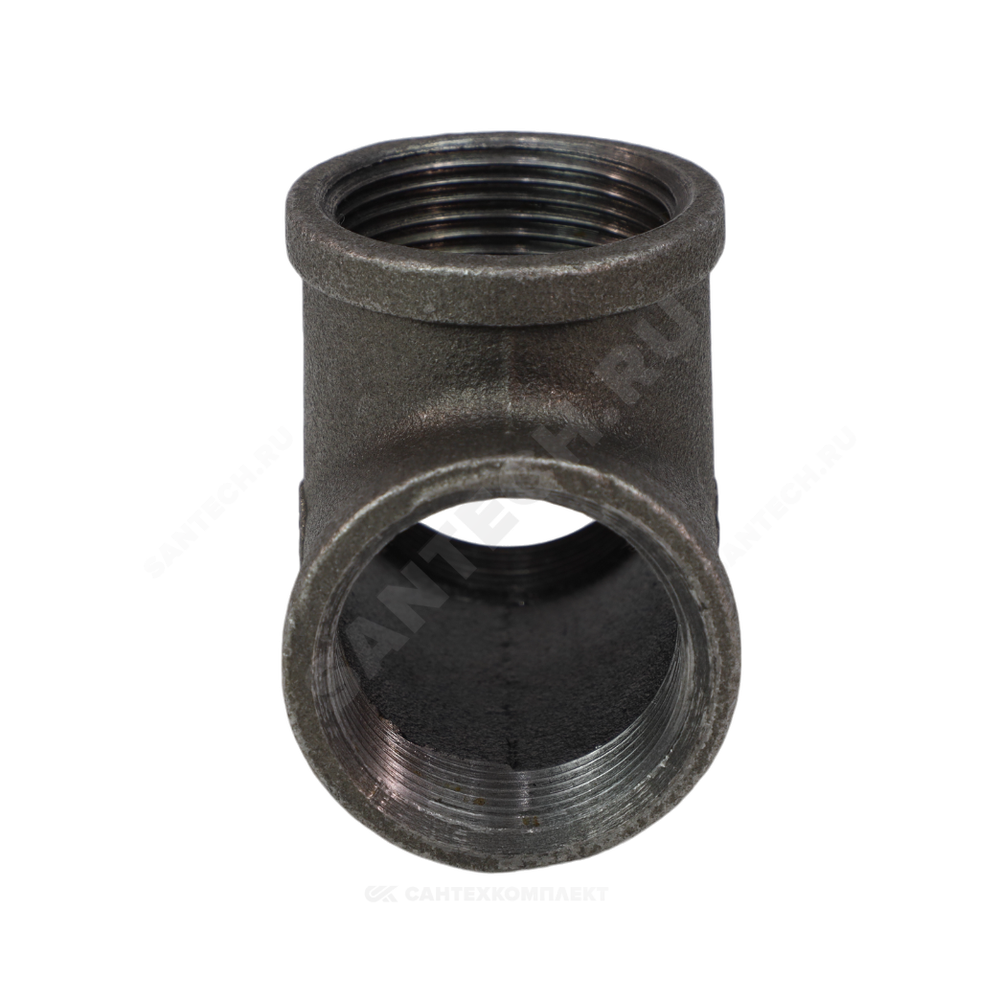 Тройник прямой чугун Ду 65 (2 1/2") ВР/ВР Fittex PLUS