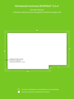 Натяжные потолки 1.8 м2, 5.2 м2