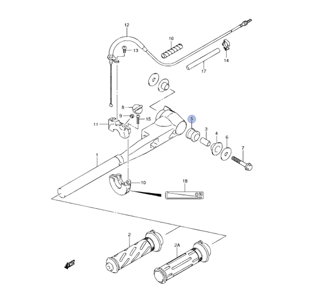 Втулка румпеля Suzuki DF2.5