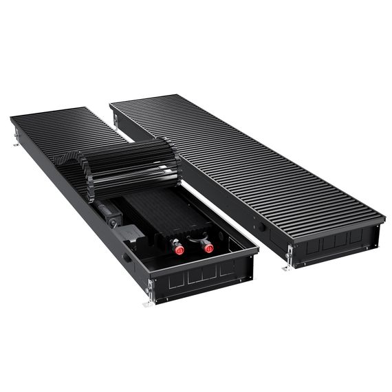 Конвектор внутрипольный Royal Thermo ATRIUM TURBO-90/300/2900-DG-U-BL