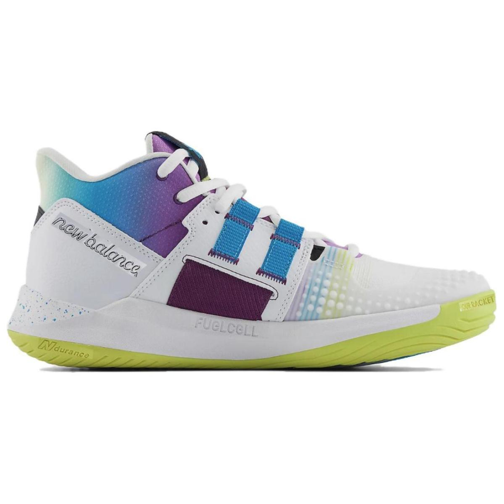 New Balance Coco CG1 Амортизация Износостойкие Высокие Кроссовки для Тениса Унисекс Белый Фиолетовый Синий