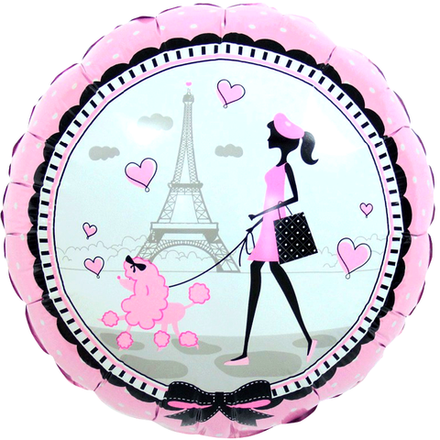 К 18" Круг Парижанка Розовый