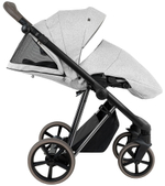 Детская коляска Roan Sol Vintage Luxury 2.0 3 в 1 с автокреслом Pituso Baesa Pro Black,Beige Canopy PIX/50/L Pixel/Light/Black/руч.Cappuccino