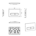 Кнопка смыва для инсталляции механическая WONZON & WOGHAND, Темный графит (WW-IB224-BGM)