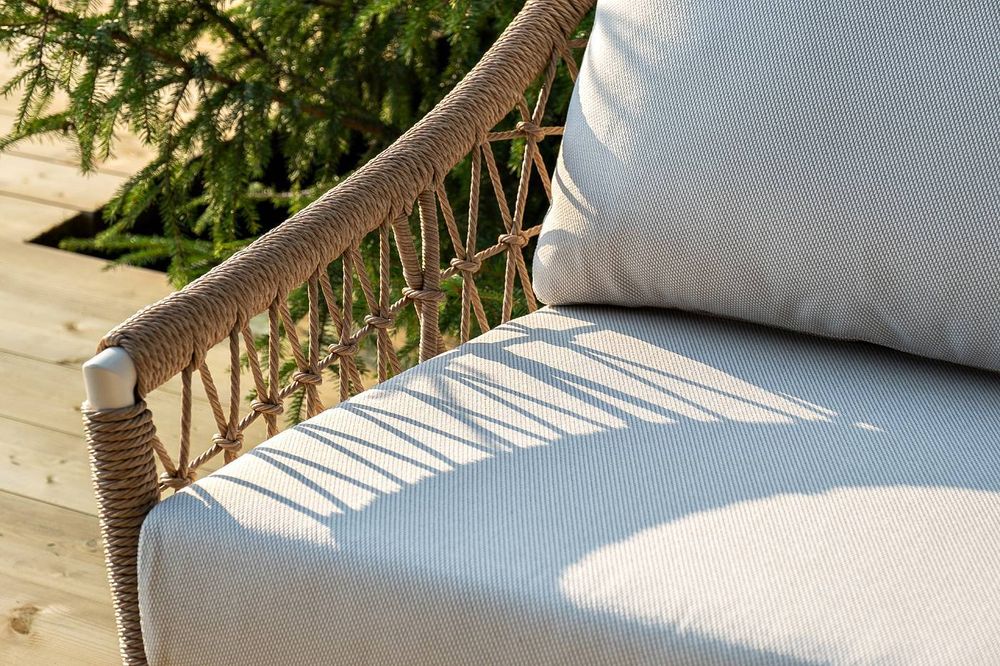 "Венеция" лаунж-зона из искусственного ротанга, цвет соломенный