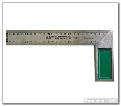 Угольник размет. 300 мм чугун. основан. БМ