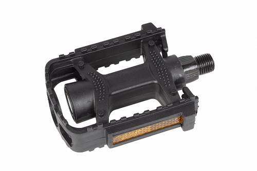 Педали MX-P619B ось 1/2" со светоотражателями, полипропиленовые чёрные