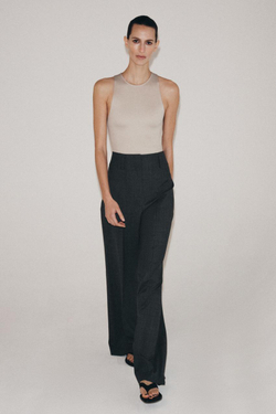 ZARA БОДИ ХАЛТЕР ИЗ ПОЛИАМИДА, ПЕСОЧНЫЙ