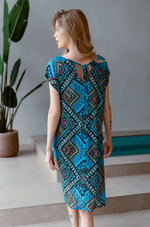 Свободная туника Anna (Размер: XXXL) (Цвет: голубой)