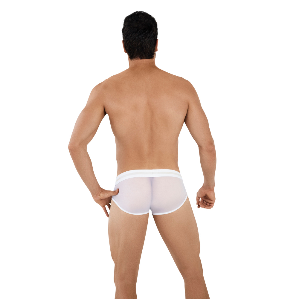 Мужские трусы брифы белые с сетчатой вставкой Clever Moda BERNA BRIEF 103001