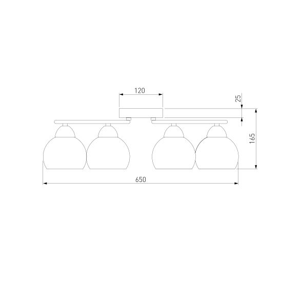 30144/4 / потолочный светильник античная бронза