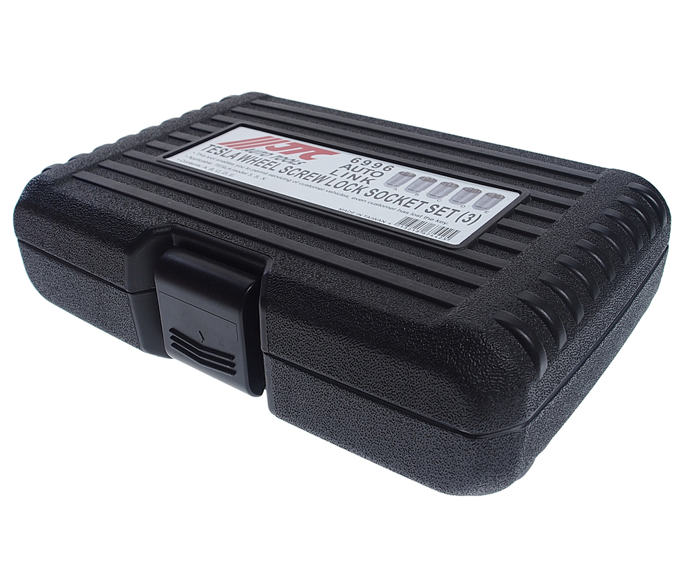 JTC-6996 - Набор головок для секретных болтов и гаек (TESLA model 3, S, X) JTC - 
Применение: для снятия и установки секретных болтов и гаек а/м TESLA.
Применение: TESLA, модели 3, S, X.
Комплектация: A, B, C, D, E.