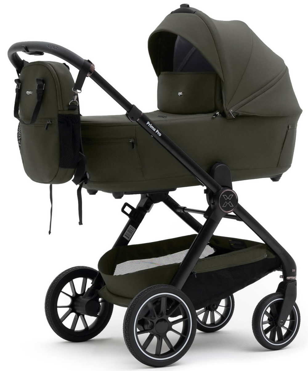 Коляска Agex Prima Pro 3 в 1 с автокреслом i-Safe S Grey APF664 Green (Зеленый)