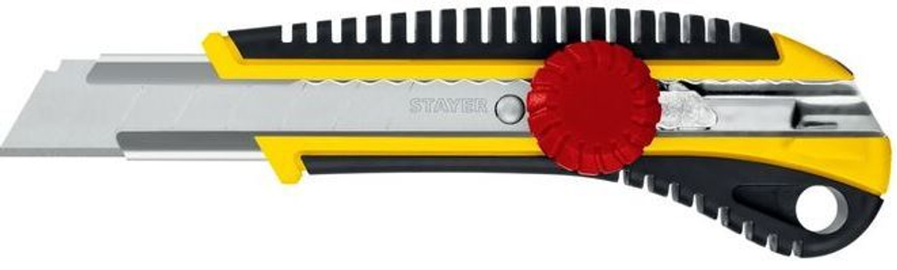 Нож STAYER "MASTER" с выдвижным сегментированным лезвием, 18мм.