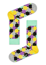 Носки унисекс Diamond Dot Sock с геометрическим принтом (Размер: 25) (Цвет: серый с жёлтым)