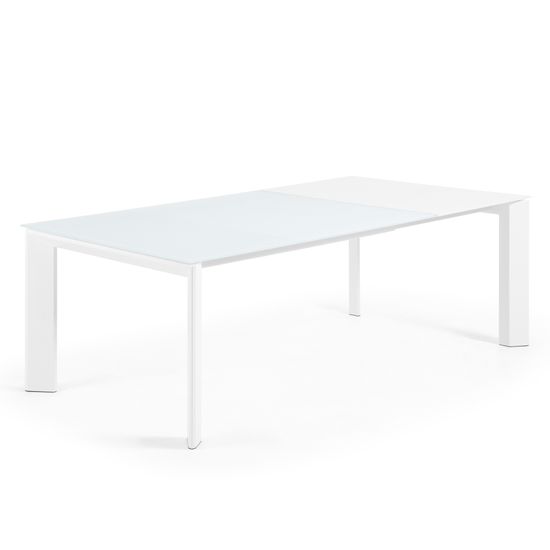 ATTA Стол 160 (220) x90 белое стекло