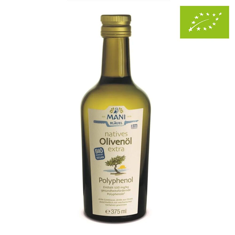 Органическое оливковое масло Extra Virgin, Polyphenol &quot;MANI Blauel&quot;, 375 мл