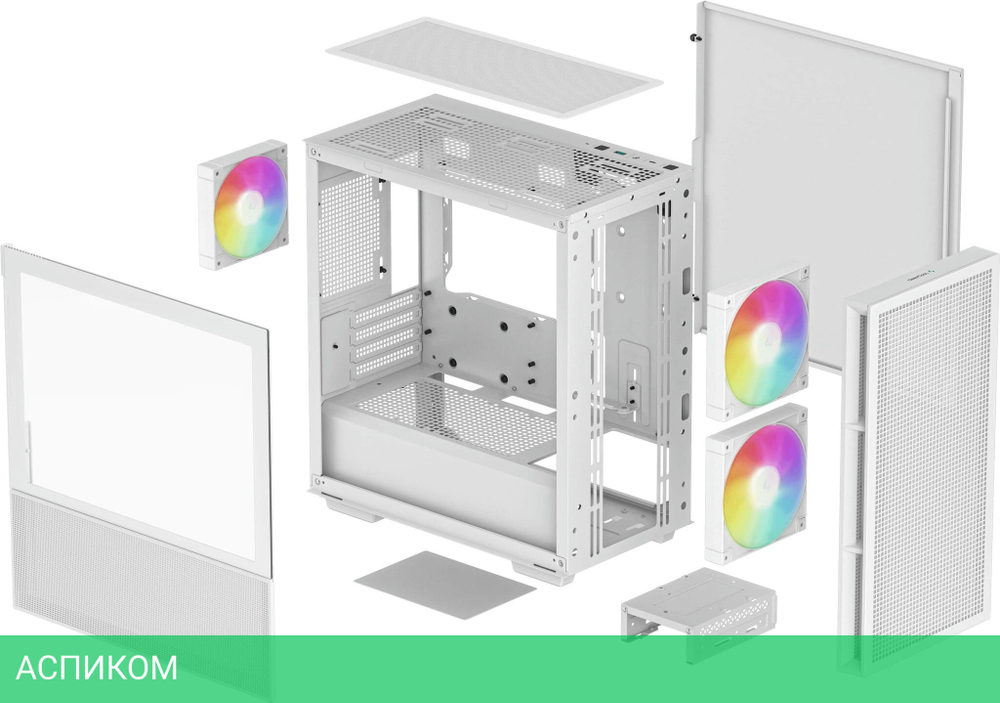 Корпус DeepCool CH360 mATX без БП White (R-CH360-WHAPE3-G-1)