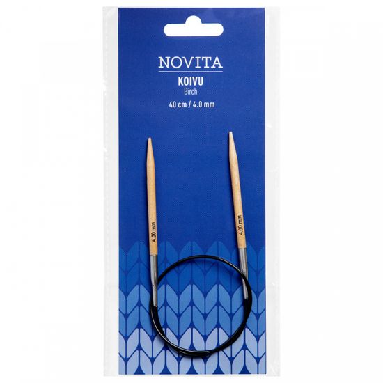 Спицы Novita 4,0 мм укороченные березовые на леске 40 см