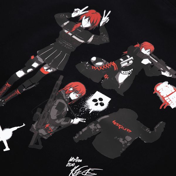 Футболка Roughsketch Kimono черная - фото 3