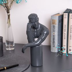 Статуэтка Мыслитель Серый