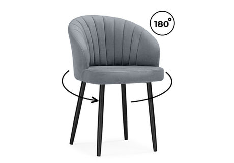 Стул на металлокаркасе Woodville Бэнбу marseille 11 данс, черный, ножки черные