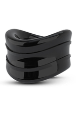 Черное эрекционное кольцо на мошонку Beef Ball Stretcher Snug (Цвет: черный)