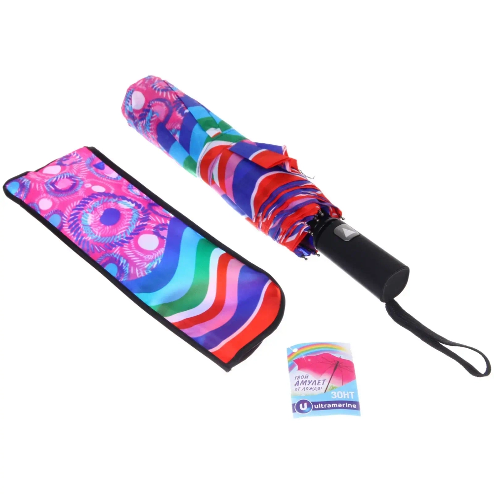 Зонт женский полуавтомат «Кланти», микс 6 цветов, 8 спиц, d-100см, длина в слож. виде 30см