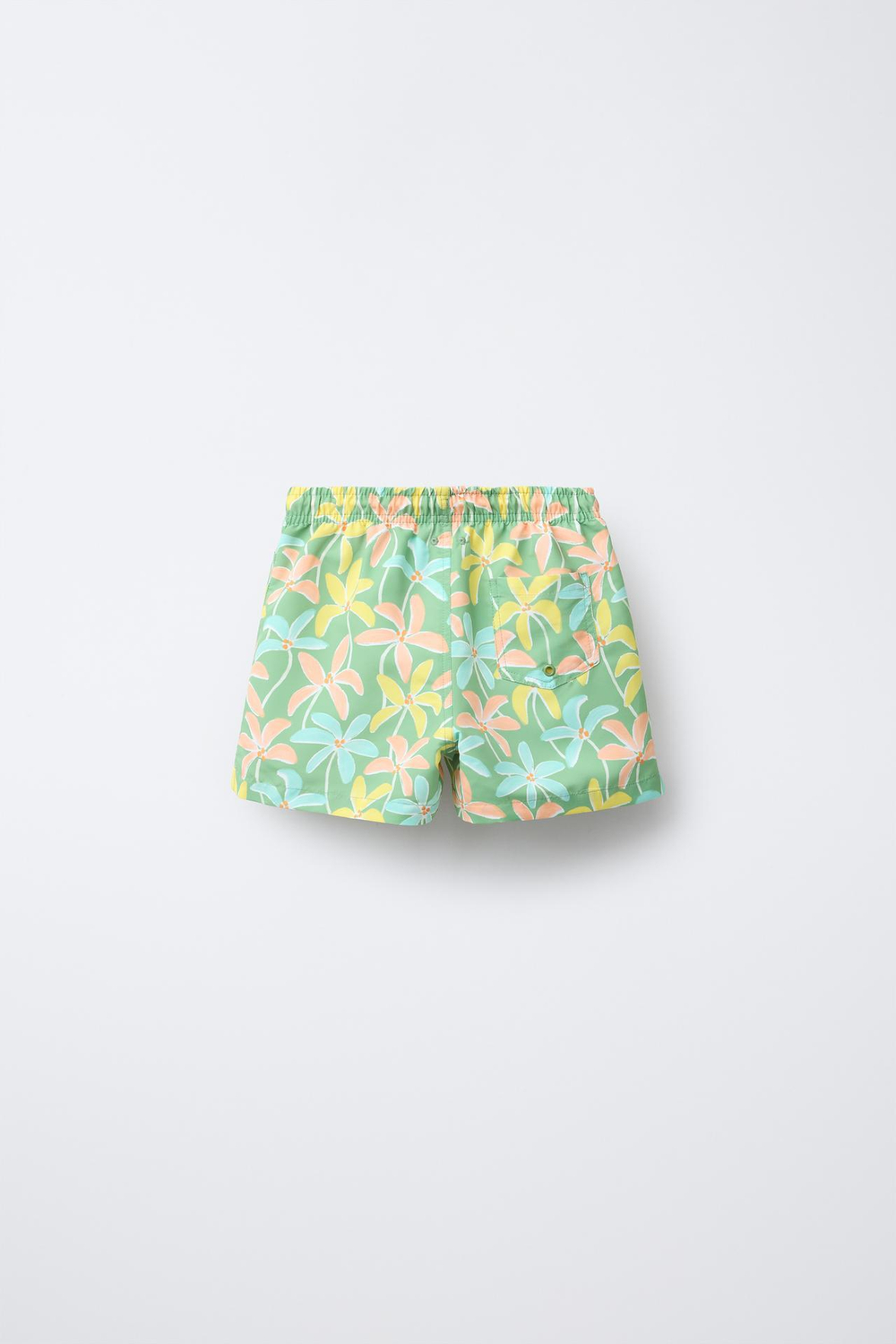 ZARA ПЛАВКИ С ПРИНТОМ «ПАЛЬМА», ЗЕЛЕНЫЙ