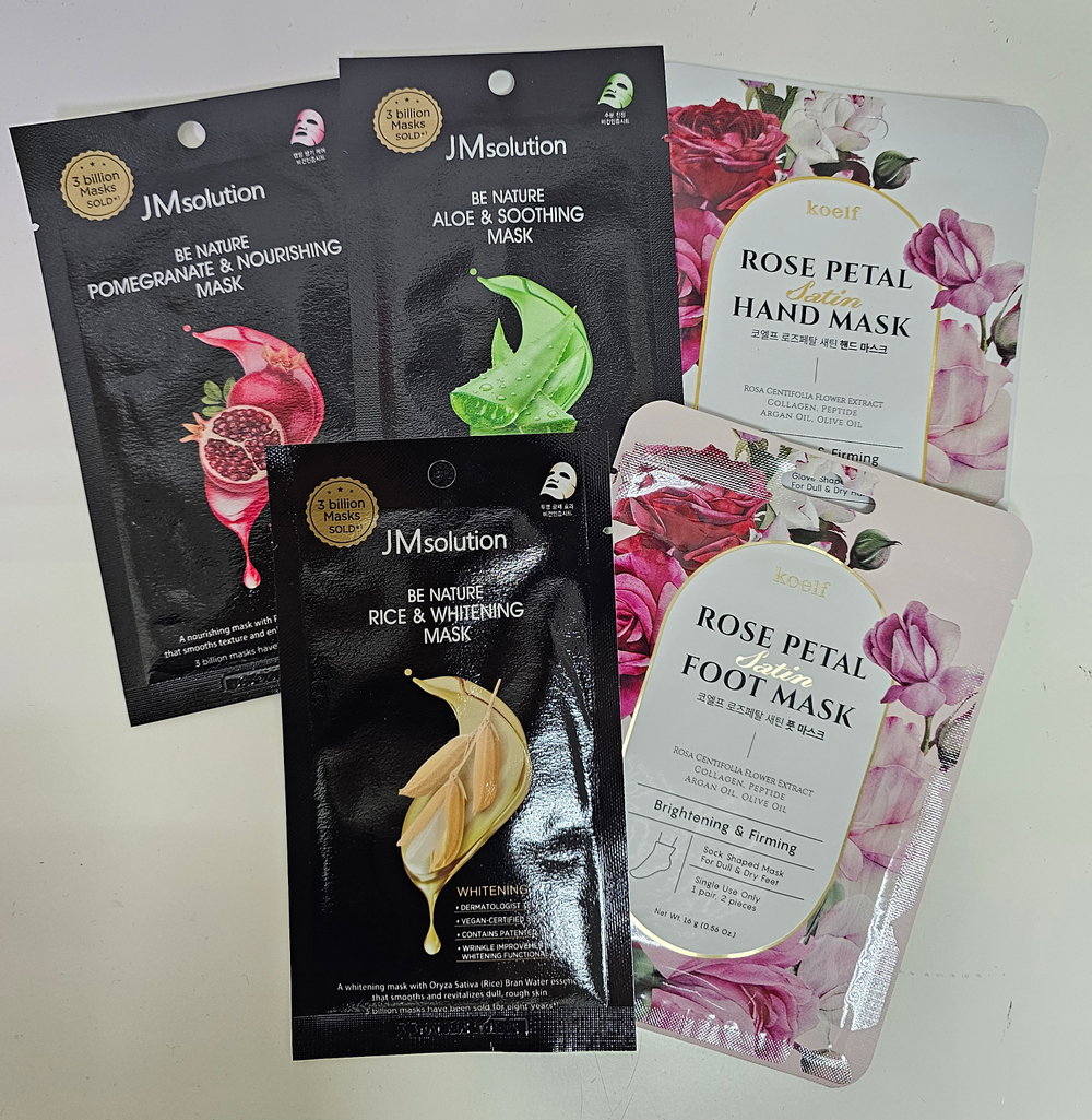 ВЕСЕННИЙ ПОДАРОЧНЫЙ НАБОР МАСОК (10 ШТУК , 5 ШТУК, 5 -ЛИЦО,РУКИ,НОГИ )