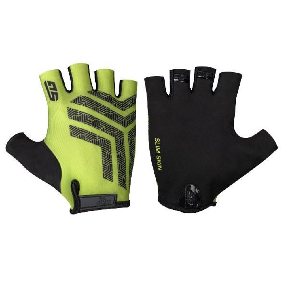 Велоперчатки STG Slim Skin зеленый/черный