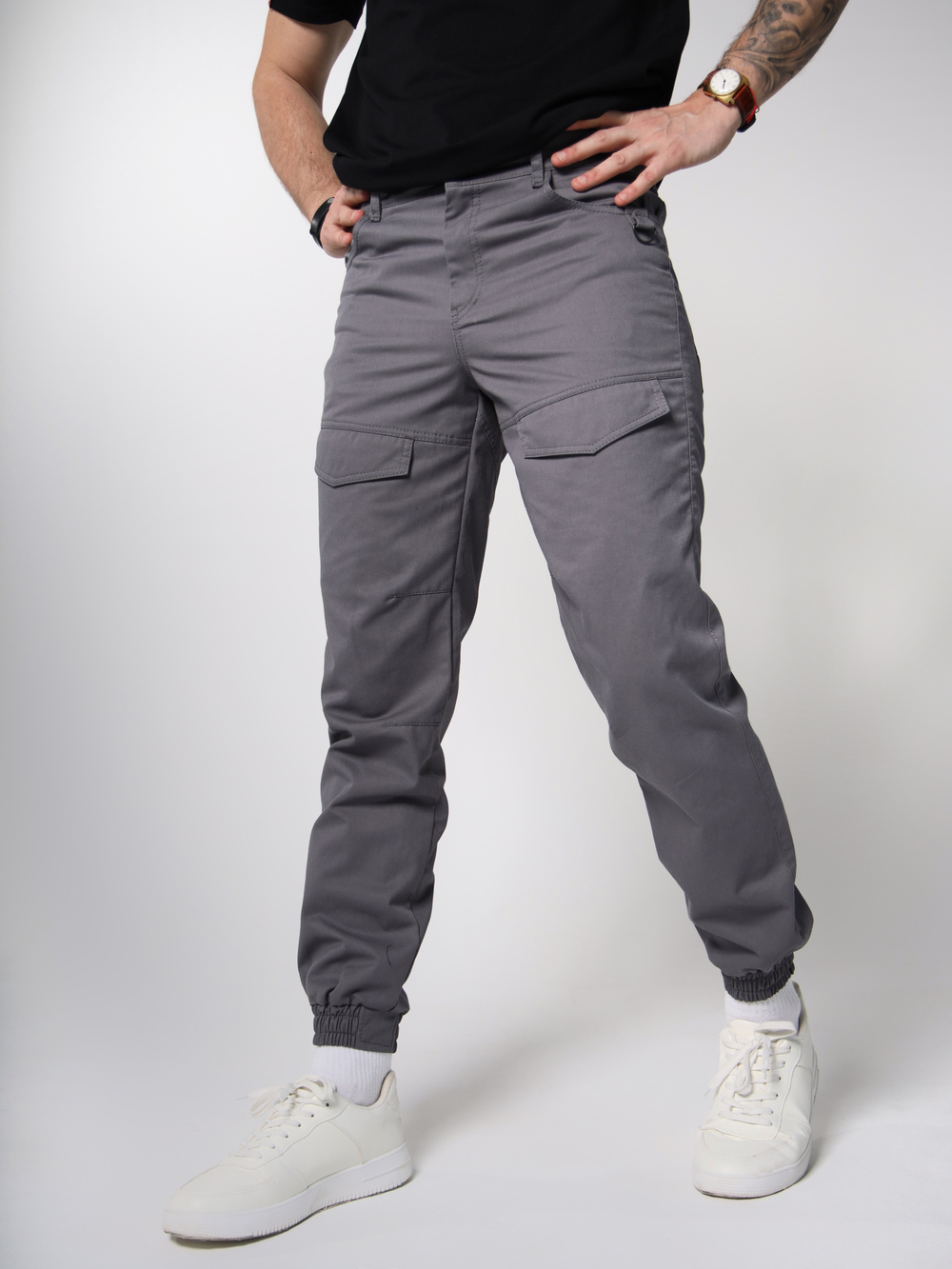 Брюки-карго с передними карманами