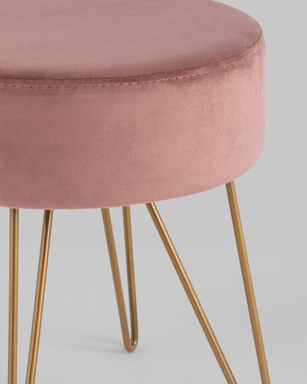 Пуф Спейси велюр пыльно-розовый