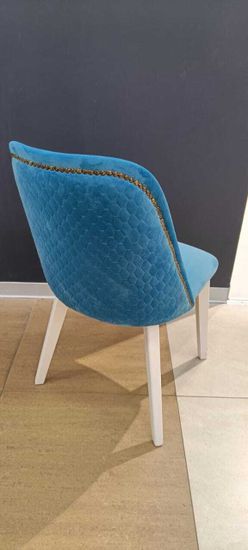 Стул Марио ткань велюр (голубой)