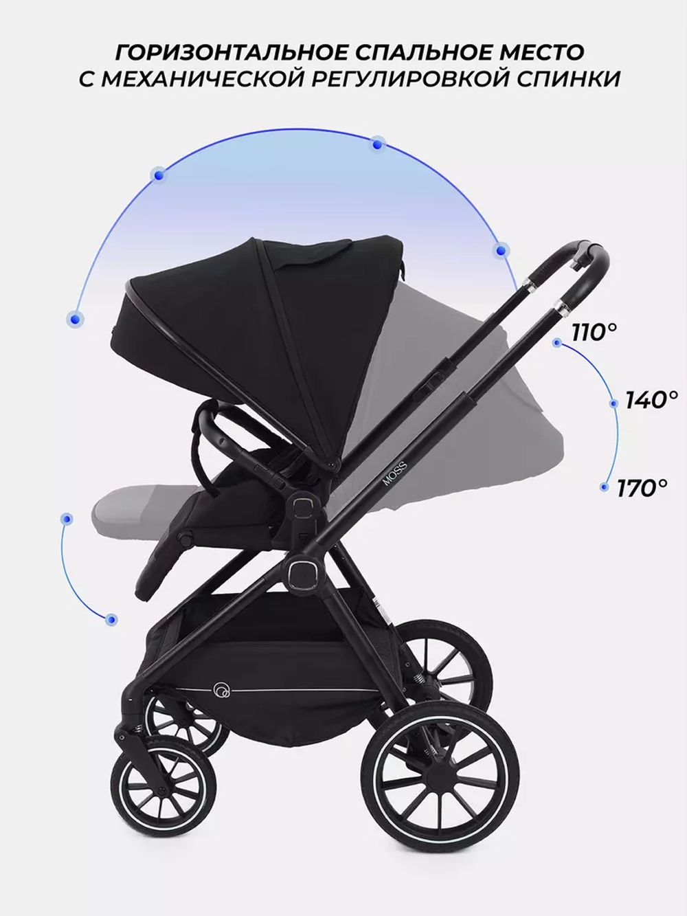 Коляска детская RANT "MOSS" (2в1) RA321 Black