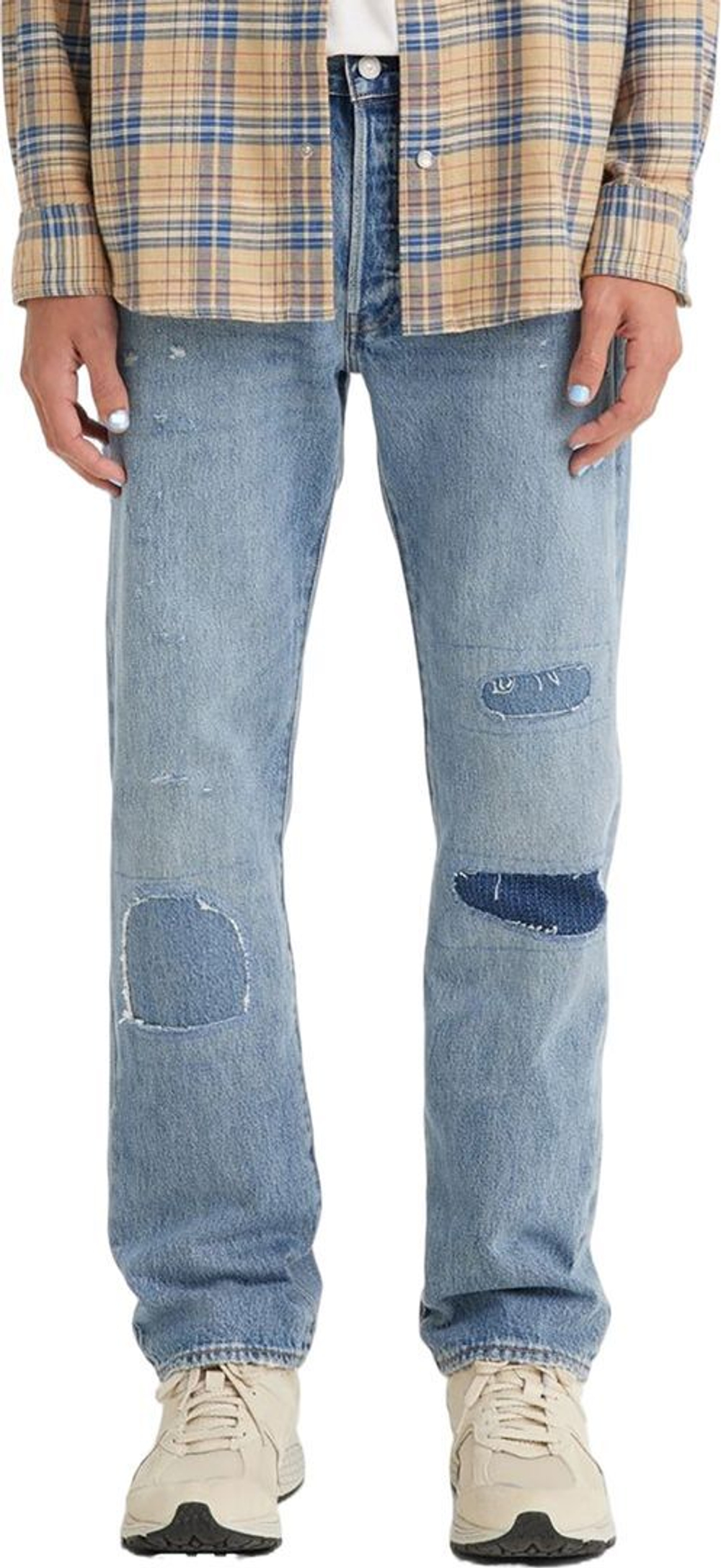 Джинсы Levis 501 Levi's Original Jeans Light Indigo Destructed голубой