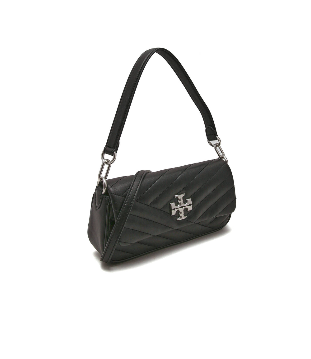 кожаная сумка через плечо kira chevron TORY BURCH - черный(90456)