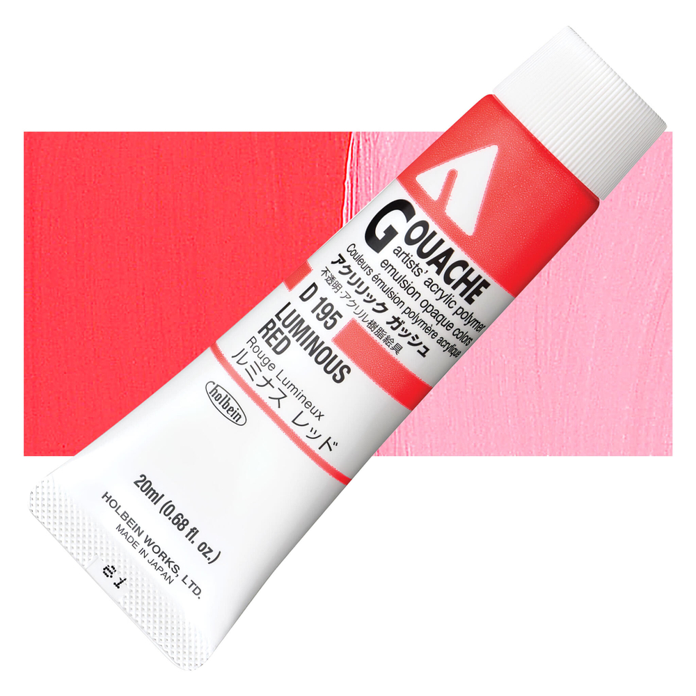 Holbein Acrylic Gouache 20 мл. 195 [C] Luminous Red
