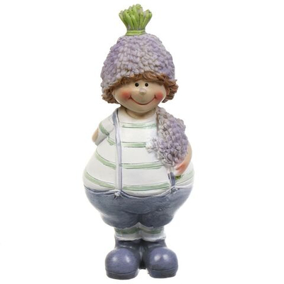 Фигурка декоративная полистоун, Лавандовая фея, 6х5х15 см, 146-1669