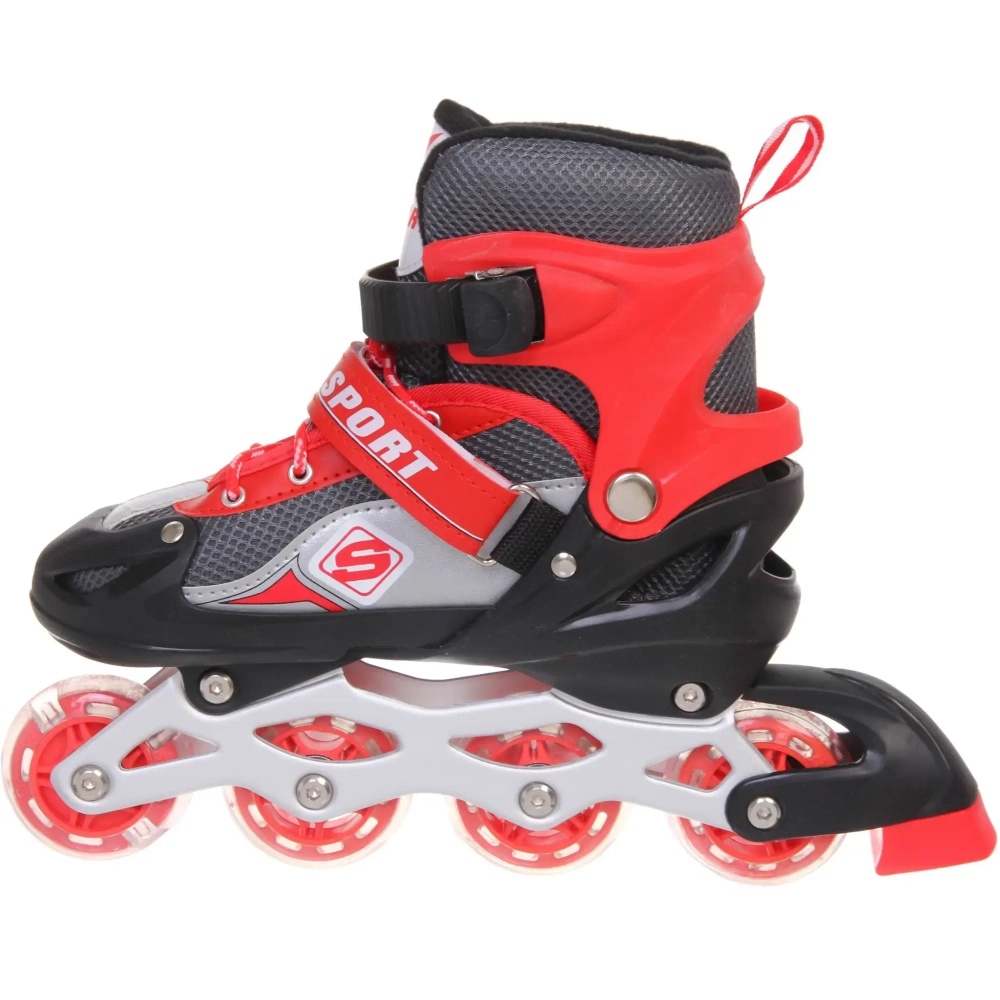 Коньки роликовые раздвижные Sport Star 136S, красный, колеса ПВХ, размер M (35-38)