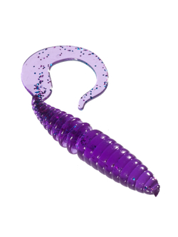 Приманка ZUB-TWIST 100мм(4")-4шт, (цвет 610) фиолетовый с блестками