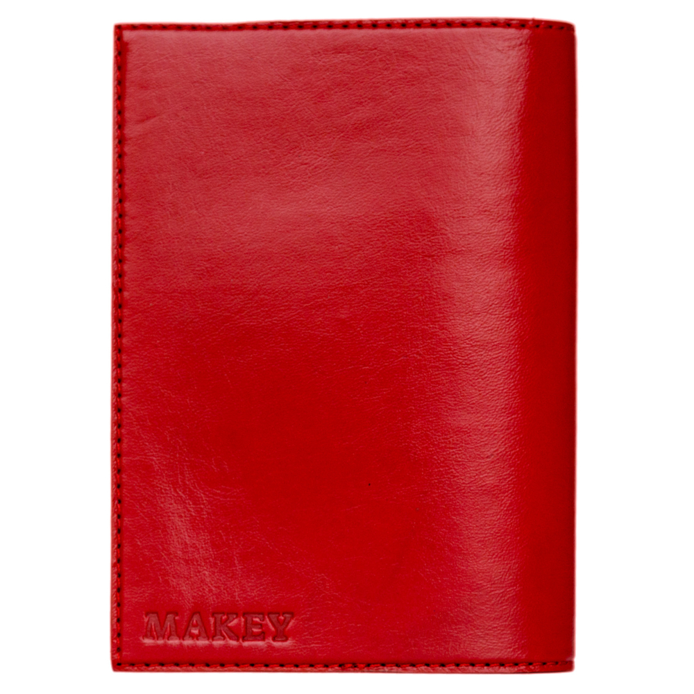 Обложка для автодокументов «Геометрия». Цвет красный