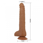 Реалистичный фаллоимитатор на присоске "Beautiful Dick Dildo" (28*4,2 см) коричневый