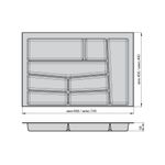 Ёмкость в базу 800 для столовых приборов, цвет белый матовый / глубина 500