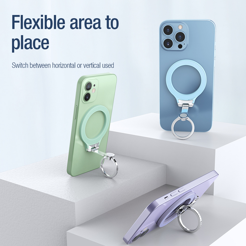 Магнитное держатель-кольцо на палец от Nillkin фиолетового цвета, серия SnapGrip Magnetic Adhesive Ring Holder