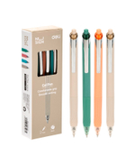 Ручка гелевая автоматическая Deli Nusign ENS666-BK 0.7мм, черная, резиновая манжета