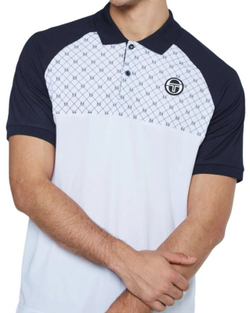 Мужское поло теннисное Sergio Tacchini Rombo Polo - white/navy