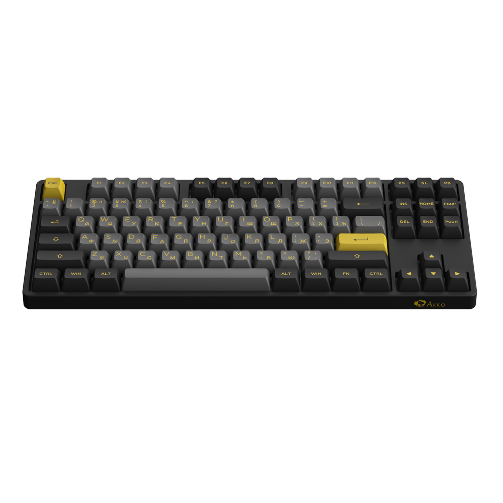 AKKO 5087B Plus Black&Gold 3 Modes RGB Hot Swap  V3 Cream Yellow Switch